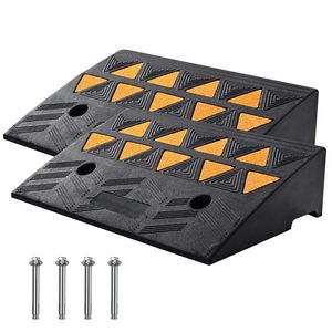 Rampe per Soglie in Gomma Rinforzata da 15 T (33069 libbre) - Confezione da 2, Altezza 5 Pollici, per Vialetti e Carreggiate, con Griglia Stabile - Product Image 3