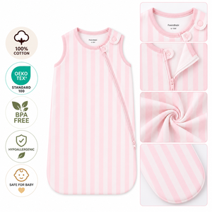 Organic Cotton Baby <b>Sleep</b> <b>Bag</b> Breathable Sleeveless Wearable Blanket for Infants - Product Image 2