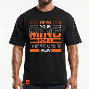 เสื้อยืดแขนสั้นสีดำสำหรับผู้ชาย ทรงหลวม ผ้าฝ้ายเจอร์ซีย์ 100% พิมพ์ลาย ดีไซน์วินเทจ เป็นมิตรกับสิ่งแวดล้อม สวมใส่สบาย คอกลม - Product Image 1