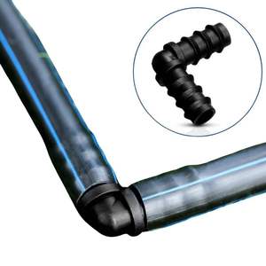 Conector de codo de PVC de 1 pulgada para riego por goteo, color negro, para agricultura, granja, invernadero, césped, jardín, tubería de agua. - Product Image 2
