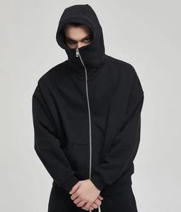 Men's Streetwear Oversized <b>Zip</b> <b>up</b> Hoodies Casual Blank Wholesale Zipper Tracksuit Full Face <b>Zip</b> <b>up</b> Tracksuit - Product Image 5