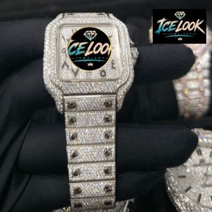 Montre automatique mécanique en acier inoxydable avec cadran carré, incrustation de cristal saphir, réserve de marche, bracelet pour homme, luxe, soirée - Product Image 2