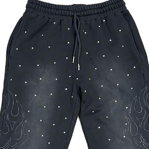 Pantalones Deportivos de Felpa de Algodón para Hombre, de Alta Calidad y Peso Pesado, Estilo Oversize, Pierna Ancha, Holgados, 400gsm, Cintura Doble - Product Image 2