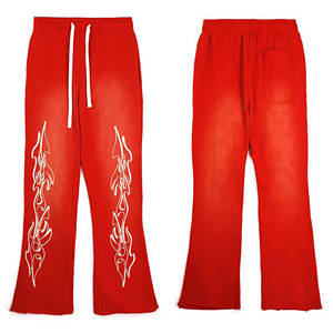 Pantalon tactique personnalisé pour homme, décontracté, anti-plis, style survêtement, avec impression sérigraphiée, en velours côtelé et taille élastique - Product Image 1