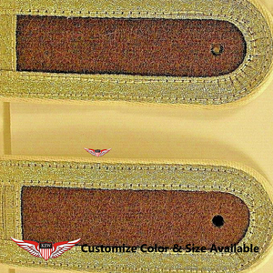 KEW Embroidered Eco-Friendly Customizable Light Yellow <b>Braided</b> Epaulettes Vintage Fabric Shoulder Board Garment <b>Accessory</b> - Product Image 2