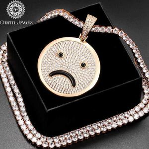 Charm_Jewells Colgante de Moissanita de Corte Brillante con Cabeza de Bola de Plata 925, Chapado en Oro, Joyería Hiphop para Hombre, con Micro Pavé y Bisel - Product Image 3