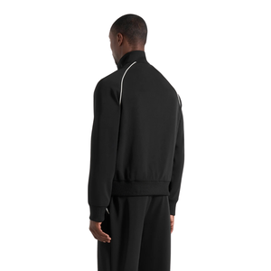 Mens Full <b>Zip</b> Stand Collar Streetwear Solid Tracksuit Straight Leg <b>Trousers</b> Contrast Piping Regular 2 Piece Wholesale Custom OEM - Product Image 2