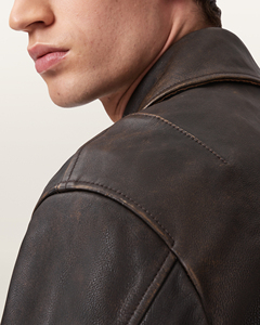 Men's Genuine <b>Leather</b> <b>Jacket</b> Turn-Down Collar Zipper Closure Casual <b>Winter</b> Style Customized Windproof Heated Waterproof Premium - Product Image 5