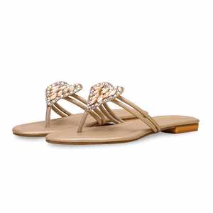 Sandales à talons dorées FN0770 Chappal élégant et fantaisie - Product Image 3