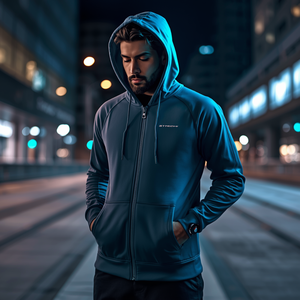 <b>Tech</b> Hoodie Lightweight Performance Hoodie Water-Resistant Athletic Zip Pullover with OEM ODM Customization - Product Image 1
