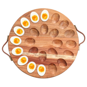 Customised Wooden Eco-Friendly Deviled <b>Egg</b> Serving Tray for Countertop Holiday Thanksgiving Christmas - Product Image 3