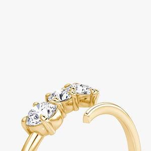 Anillo de Diamantes Cultivados en Laboratorio con Certificación IGI, Chapado en Rodio, Oro Amarillo de 14K, 0.61 Ct Tw VVS1, Cinco Piedras, Regalo de Compromiso Moderno - Product Image 2