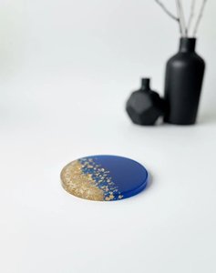 Posavasos de Resina Personalizado de Lujo con Hojuelas Doradas, Tapete Redondo para Vasos, Decoración Moderna para Mesa de Bar, Hogar u Oficina - Product Image 6