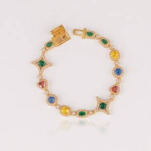 Hip Hop Iced Out <b>Bracelet</b> Classic Diamond <b>Bangle</b> <b>Bracelet</b> Women's Everyday Wear Round Brilliant Cut <b>Bracelet</b> - Product Image 2