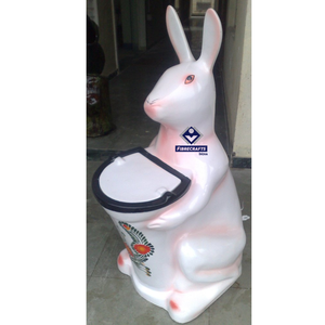 2026 Designer Frog On Mountain-Shaped Standing Fiberglass Induction Type Dustbin Economical Outdoor Customised - Product Image 3