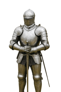 Armadura medieval de la mejor calidad, tipo Sugarloaf, en acero dulce de calibre 18, con acabado pulido, tamaño completo, aproximadamente 7 pies, con acabado pulido. - Product Image 3