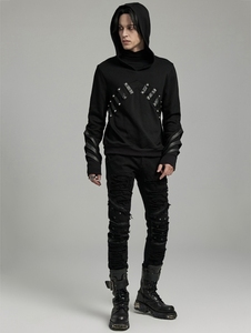 High Quality Heavyweight 480Gsm Blank Plain Acid Washed Sun Faded <b>Studded</b> Rivet Rhinestone Zip up Hoodie - Product Image 4