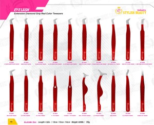 Pinzas de Precisión para Extensión de Pestañas de Acero Inoxidable y Espejo con Mango Rosa, Herramienta de Belleza de Acción Suave - Product Image 6