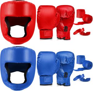 14 Pcs Boxing Kit for Beginners 16oz <b>Gloves</b> Headgear Helmet Hand Wraps Mouth Guards Equipment with premium quality - Product Image 5