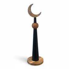 Décoration de table en forme de croissant de lune en bois de style arabe pour le Ramadan, décoration de fête islamique, ornement fait main pour la maison, Eid Mubarak - Product Image 3