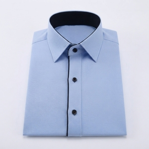 Camisas de Vestir para Hombre de Color Sólido, Manga Larga, Cuello Clásico, Antiarrugas, Ropa Formal, Blanco, Menta, Rosa, Azul, Rojo, 100% Algodón Popelina - Product Image 4