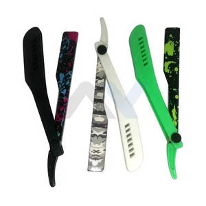 Rasoir jetable de haute qualité à lame droite, manche en plastique pour un glissement fluide, rasoir léger pour le visage et le corps - Product Image 4