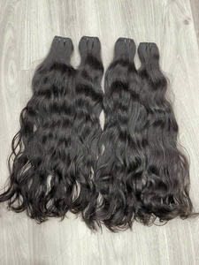 Offre d'usine : Extensions de cheveux humains naturels ondulés doublement étirés, non traités, qualité de luxe - Product Image 2