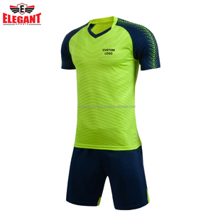 Tenue de football pour hommes, manches courtes, bleu-vert, design imprimé, dernière collection, 100% polyester, pour entraînement et compétition - Product Image 2