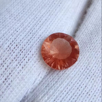Batu Matahari Oregon Alami bentuk bulat warna oranye potongan cekung harga grosir tersedia