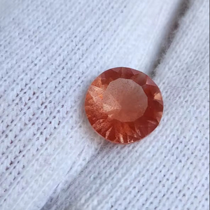 Pierre de soleil d'Oregon naturelle, forme ronde, couleur orange, taille concave, prix de gros disponible - Product Image 2