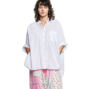 POL <b>Button</b> Down <b>Half</b> Dolman Sleeve <b>Shirt</b> - Product Image 1
