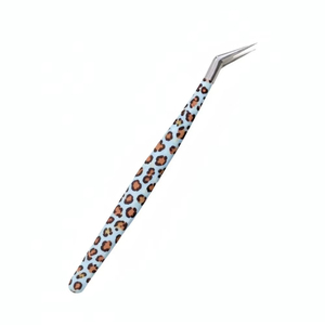 Pince à épiler professionnelle incurvée en acier inoxydable de haute qualité, antistatique, haute précision, pour faux cils, 12,8 cm - Product Image 2