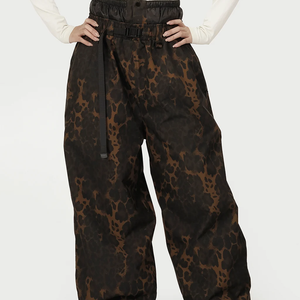 Pantalones de esquí y snowboard unisex con estampado de camuflaje por sublimación, impermeables, holgados, de pierna ancha, estilo urbano, tipo cargo, para invierno. - Product Image 5