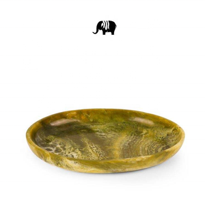 marble effect resin tray round chessboard style <b>decorative</b> <b>plate</b> serving platter modern monochrome countertop - Product Image 1