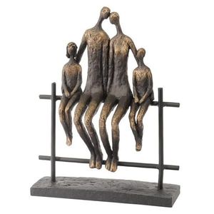 Sculpture d'art contemporaine en bronze représentant une famille, décoration artistique pour la maison, décoration de table de salon - Product Image 1