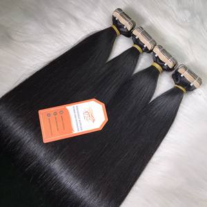 Venta al por mayor cinta Virgen sin procesar cabello humano sedoso cutícula alineada cinta en extensiones de cabello humano virgen - Product Image 3