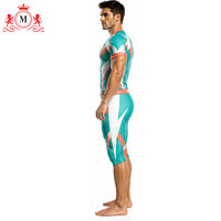 Conjunto de Uniforme de Fútbol Sublimado para Hombre, Color Verde Azulado, Blanco y Coral, Jersey y Pantalones de Poliéster Transpirable, Sin Costuras, para Adultos