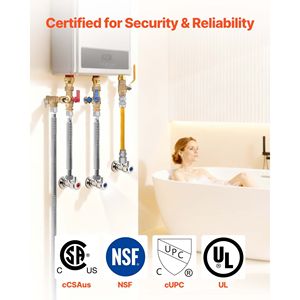 Valvole di isolamento e valvole limitatrici di pressione 600 WOG da 3/4 di pollice, kit di riparazione idraulica per acqua calda e fredda, valvola a sfera per ricambi scaldabagno - Product Image 5