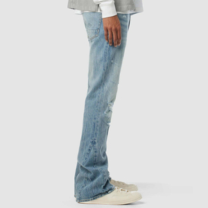 Jeans de Mezclilla para Hombre Hechos a Medida, Corte Regular, Algodón Grueso, Estilo Urbano Cómodo, Venta al Por Mayor de Fábrica - Product Image 2