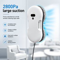 Robot Lave-Vitres Intelligent à Jet d'Eau Bidirectionnel Double Orifice 2800Pa Ultra-Mince 62mm 3 Modes de Nettoyage Détection des Bords UPS