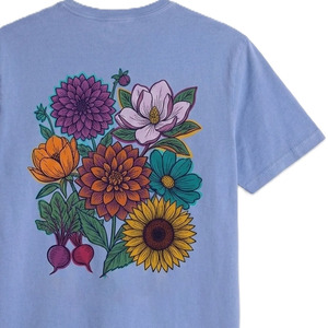 Camiseta de Hombre con Estampado Floral, Algodón, Estilo Casual Urbano, Transpirable, Manga Corta, Moda de Verano, OEM, Marca Privada - Product Image 2