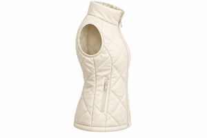 Chaleco Acolchado de Alta Calidad para Mujer, con Cuello Alto, Cierre de Cremallera, Sin Mangas, con Logotipo Bordado, Fabricante OEM - Product Image 3
