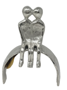 Abstract Metal Figure Sculpture <b>Silver</b> Gymnast Handstand on <b>Chair</b> Statue Modern Yoga Acrobat Art Object Home Decor - Product Image 5