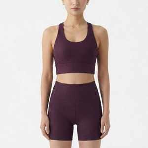 Ladies 2 Piece Yoga Shorts Outfit Breathable Stretch Sportswear for Fitness Gym Exercise Training and Outdoor Activities - Product Image 2