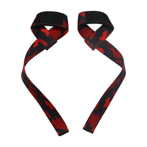 Unisex Red Camouflage Anti Slip Weightlifting <b>Straps</b> with Wrist Support Heavy Duty Gym <b>Lifting</b> Grips Powerlifting Training - Product Image 1