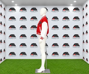 Chaquetas de Mujer con Logotipo Bordado en Chenilla, Cuerpo de Lana y Mangas de Cuero, Gran Venta 2027 - Product Image 4