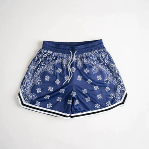 Pantalones Cortos Deportivos Estilo Bandana para Hombre, Ligeros, Transpirables, para Entrenamiento Deportivo, Correr, Gimnasio, con Bolsillos Laterales - Product Image 3