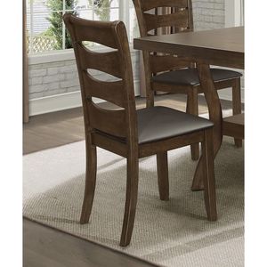 Set da Pranzo Transizionale 5 Pezzi con Tavolo in Legno Finitura Marrone con Prolunga Autocontenuta e 4 Sedie Laterali - Product Image 2