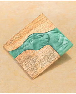 Posavasos Cuadrados de Resina y Madera, Modernos, de Lujo, Ecológicos, Personalizables, para Hogar, Oficina, Bodas, Hechos a Mano - Product Image 5