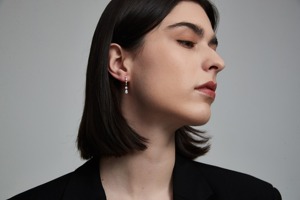 Boucles d'oreilles pendantes en or 14 carats avec diamant de laboratoire taille brillant, bijou unique pour femme, cadeau idéal pour mariage, fête ou anniversaire - Product Image 6